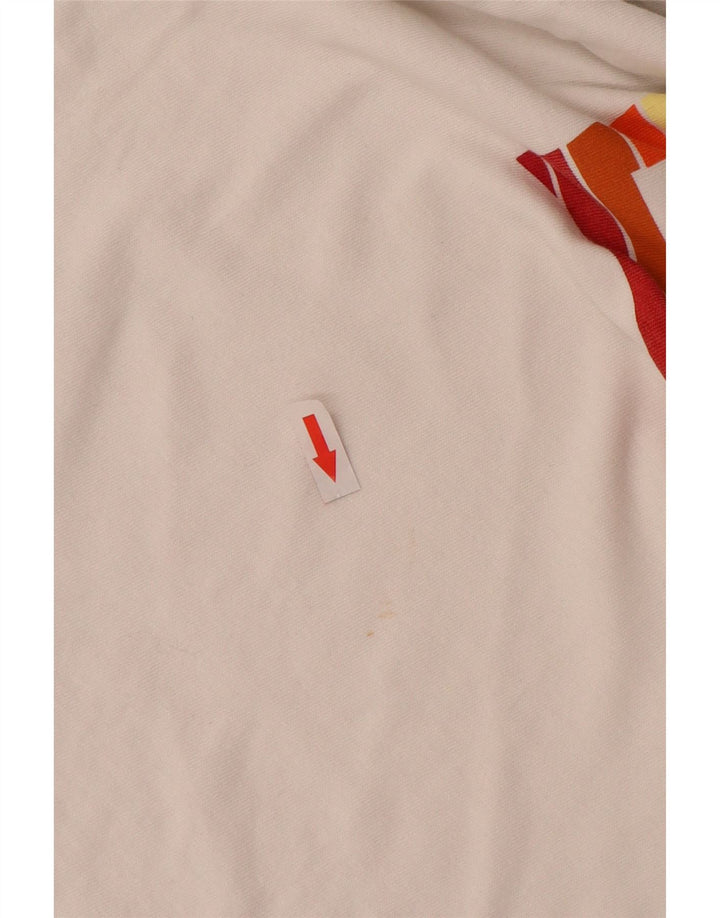 T-shirt grafica da donna LEVI'S Top UK 10 piccola in cotone bianco