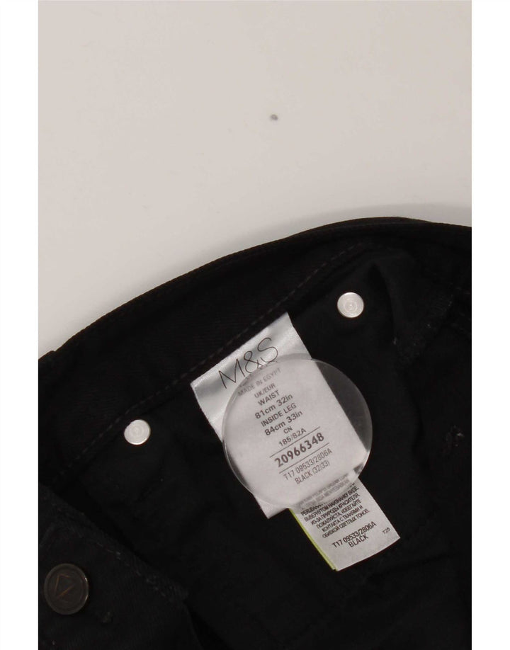 Jeans slim autografati da uomo Marks & Spencer W32 L33 cotone nero