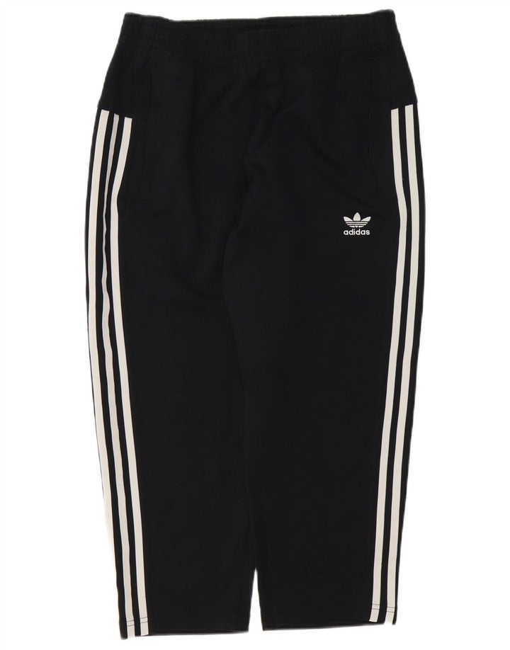 Pantaloni da tuta corti Adidas da uomo piccoli in poliestere nero