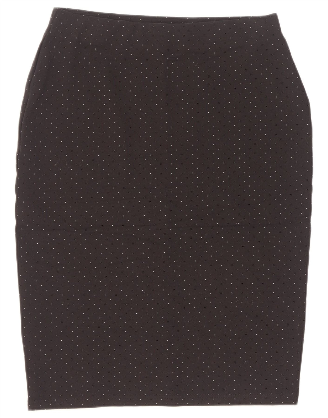 Gonna a tubino da donna Marks & Spencer UK 12 media W30 viscosa maculata nera