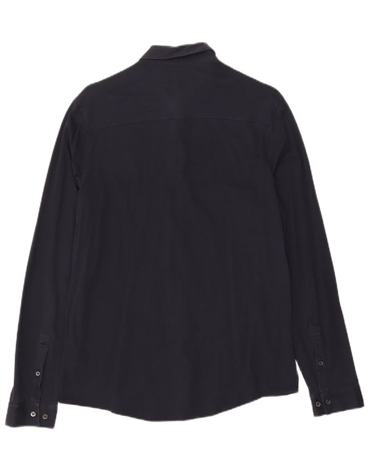Camicia Cos da uomo in cotone blu navy medio