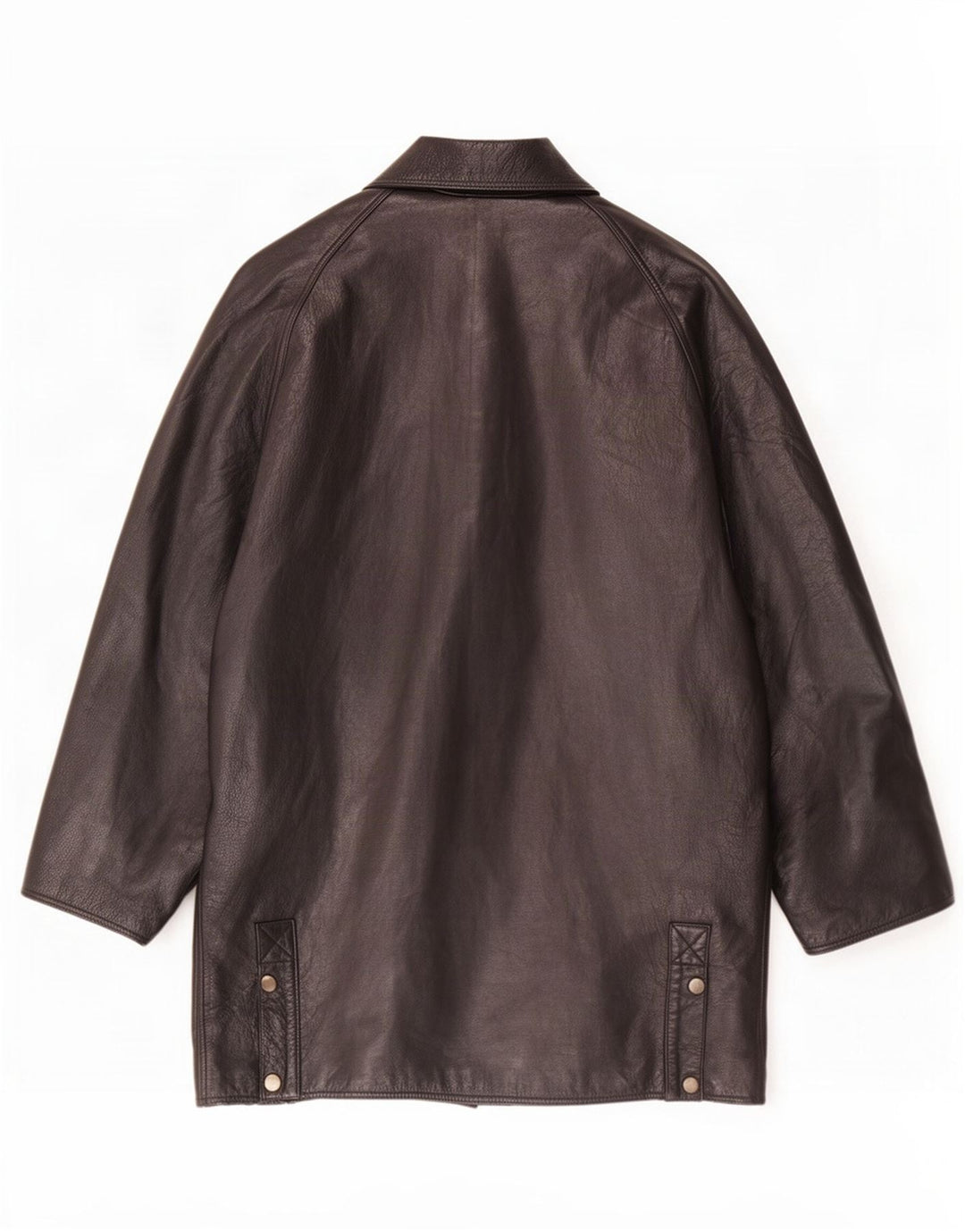 Cappotto in pelle vintage da uomo UK 40 grande nero
