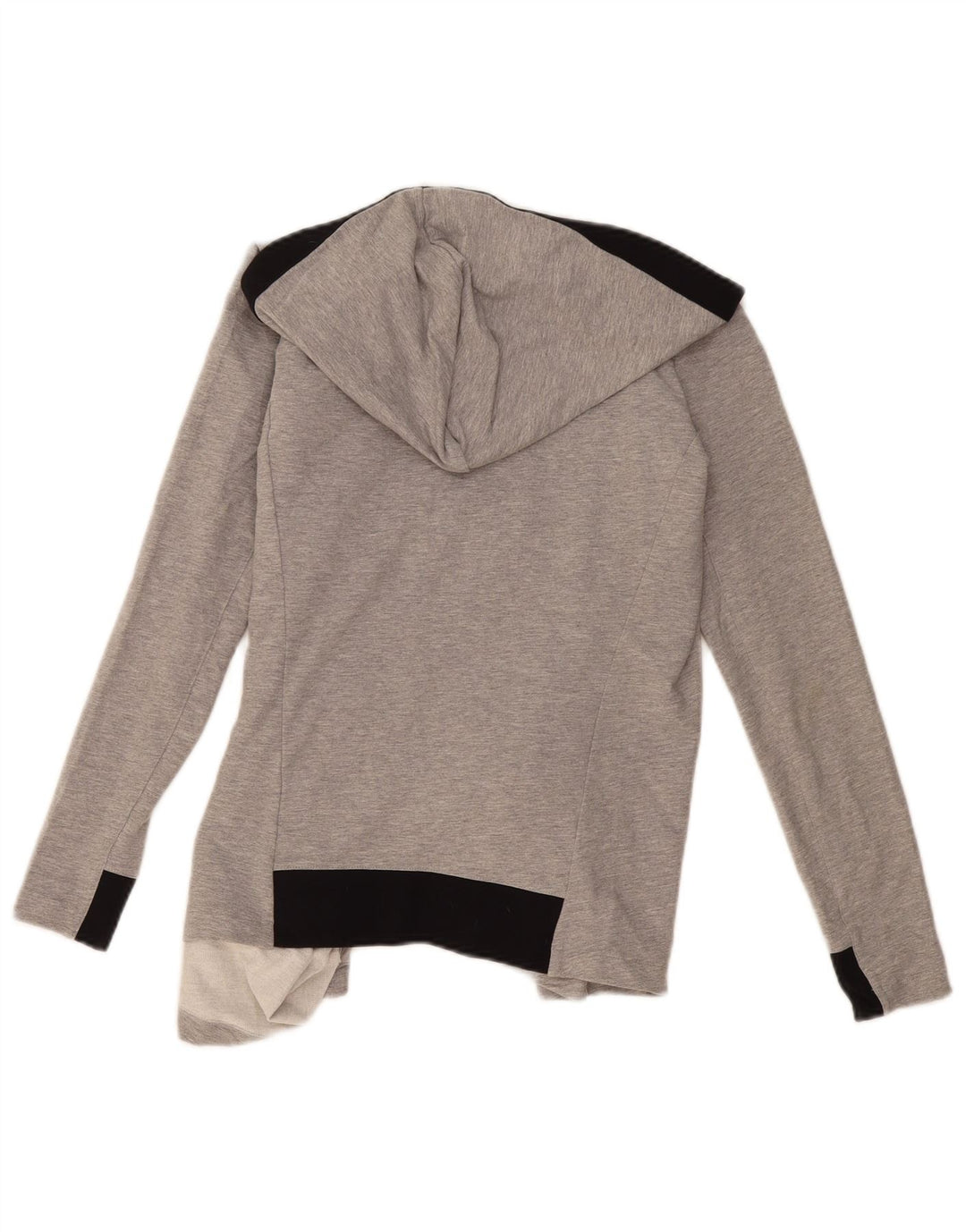 Maglione cardigan con cappuccio da donna ADIDAS UK 12/14 Colorblock grigio medio