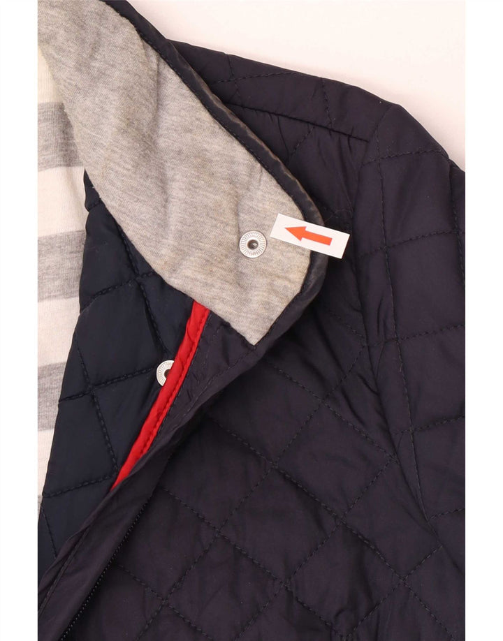 Giacca trapuntata da donna Tommy Hilfiger UK 10 Small Poliestere blu navy