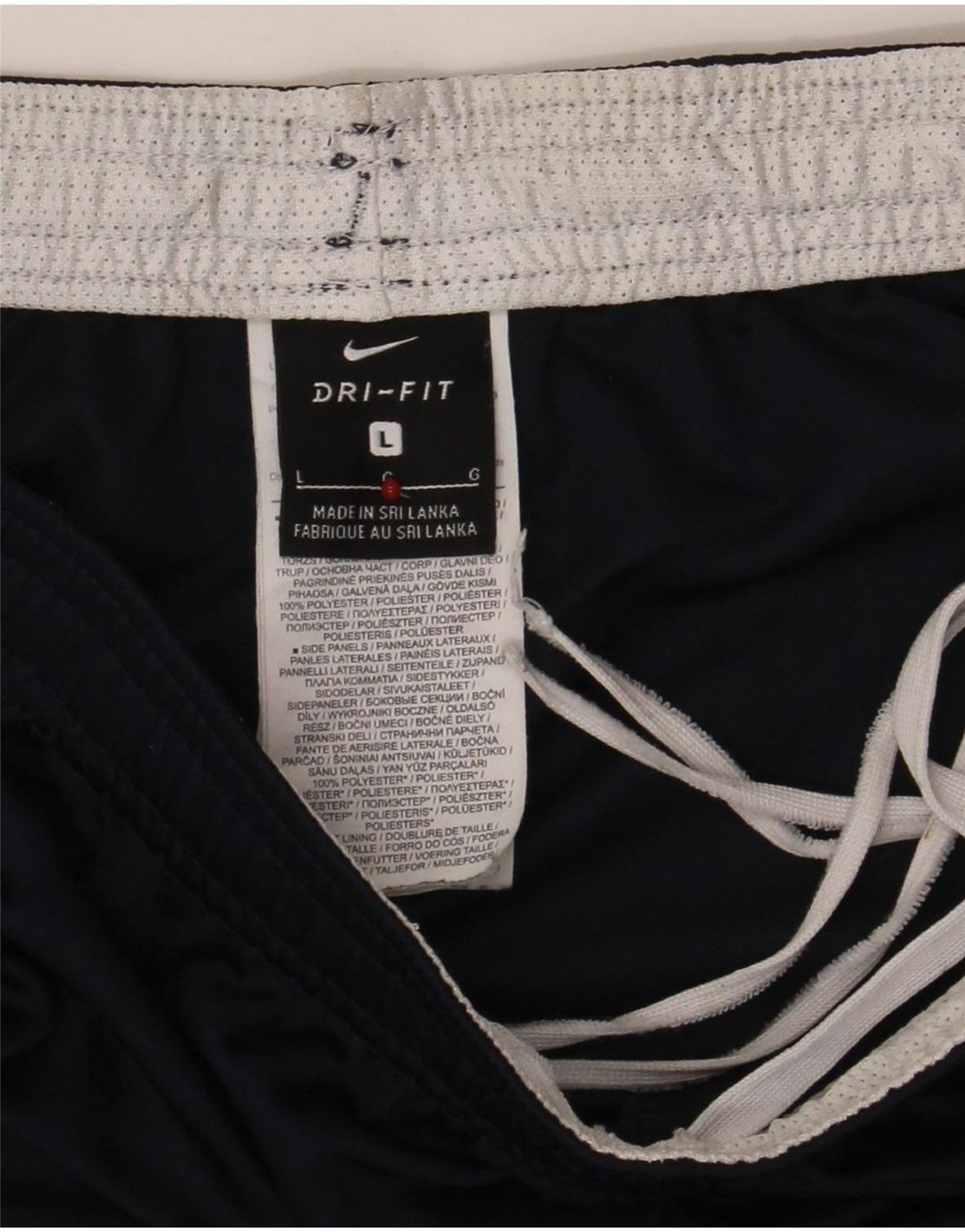 Pantaloncini sportivi Nike da uomo Dri Fit grandi in poliestere blu navy