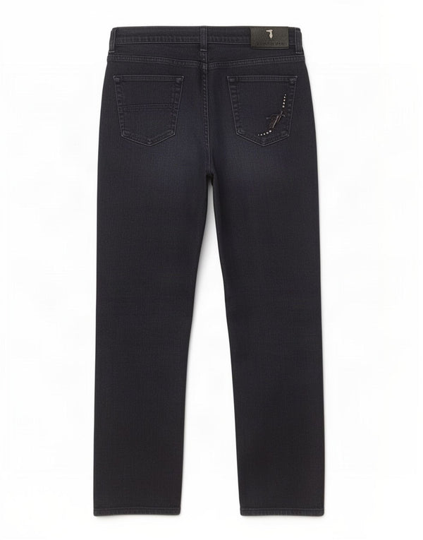 Jeans Dritti Donna Trussardi W28 L30 Cotone Blu Navy