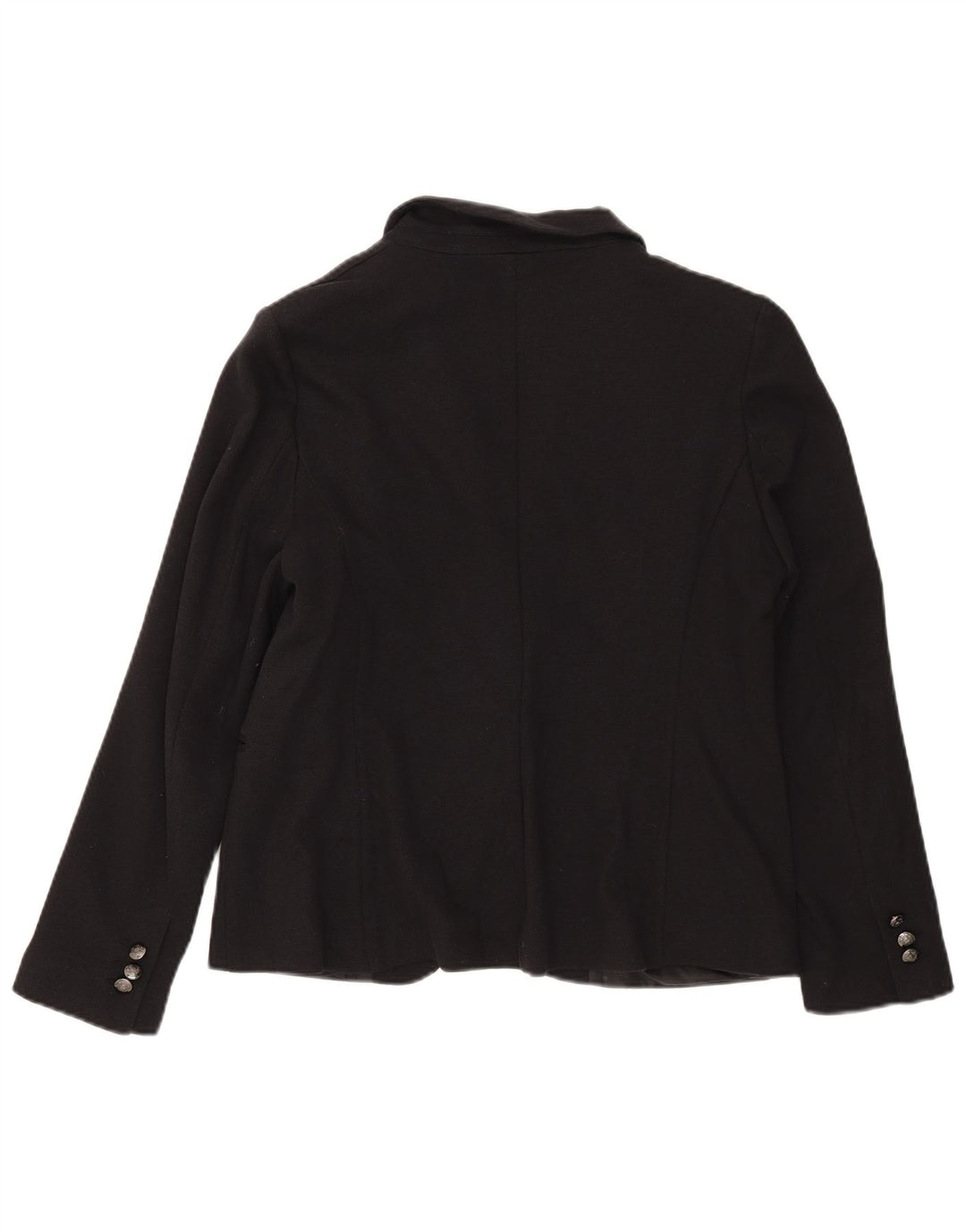 Giacca blazer a 1 bottone Marks & Spencer da donna UK 16 grande cotone nero