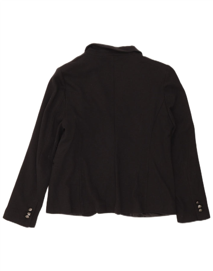 Giacca blazer a 1 bottone Marks & Spencer da donna UK 16 grande cotone nero