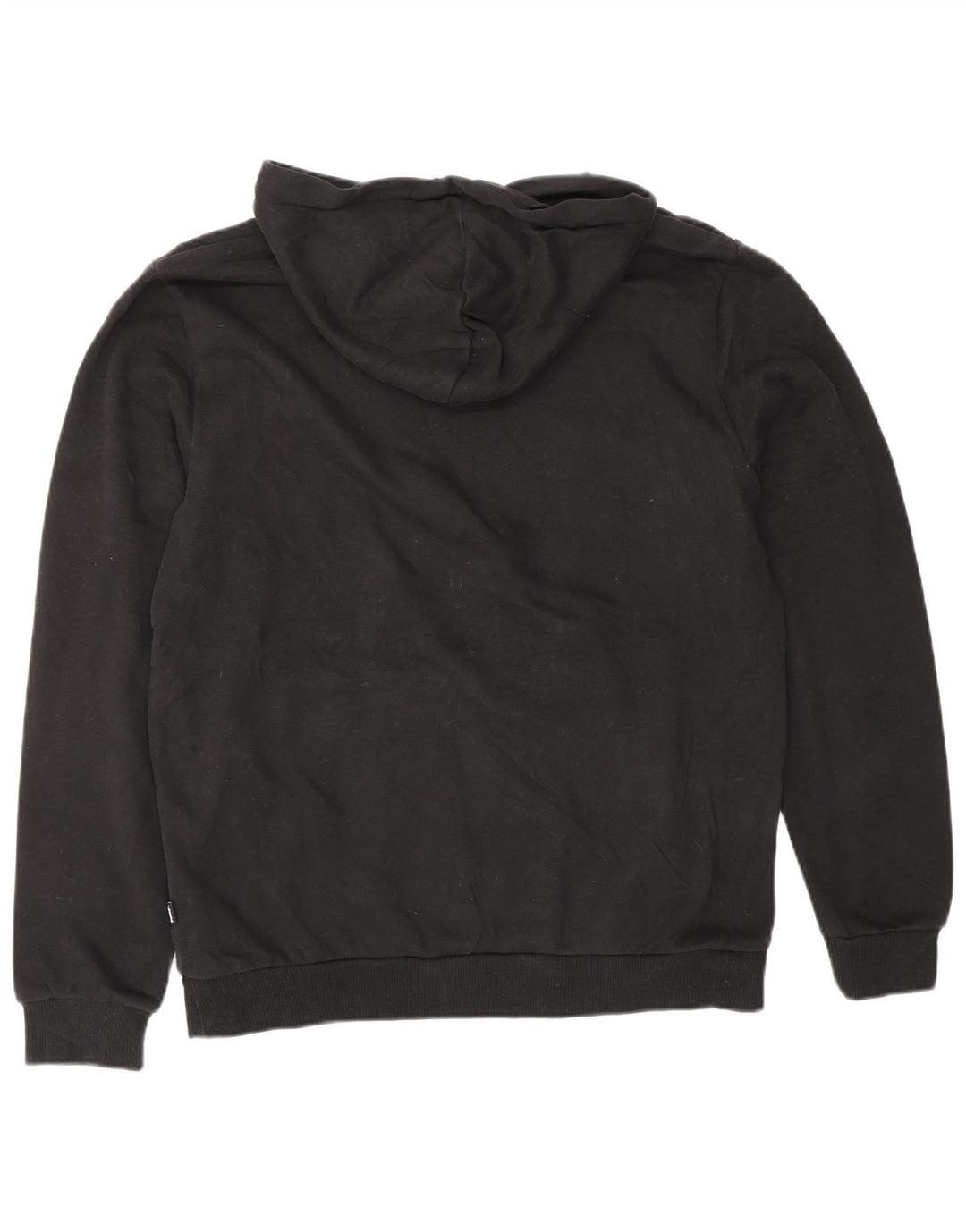 PUMA Mens Graphic Hoodie Jumper Medium Black Cotton Vintage Puma and Second-Hand Puma from Messina Hembry 