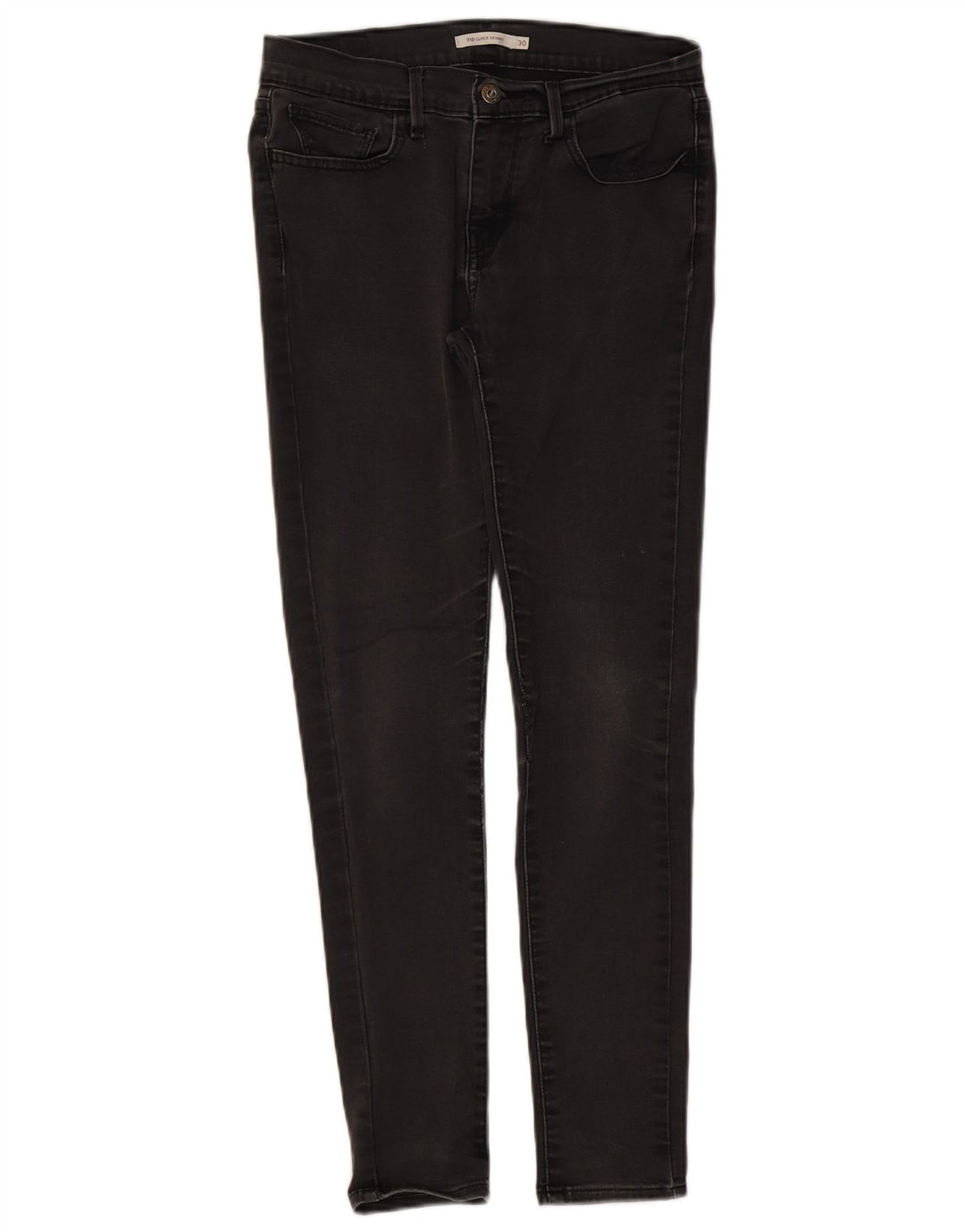 Jeans Levi's da donna 710 super skinny W30 L30 cotone nero