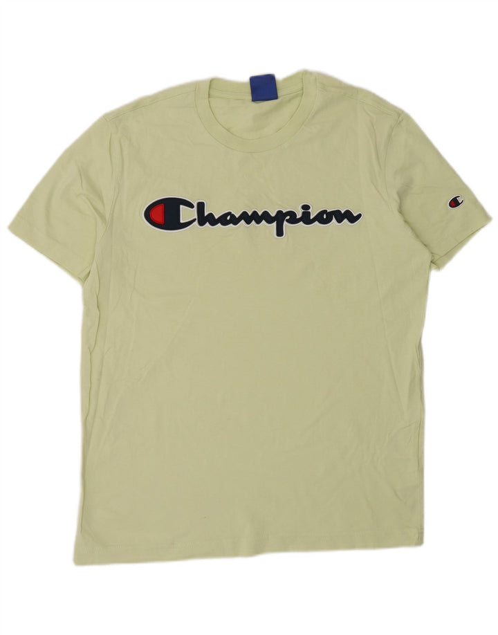 T-shirt grafica da uomo Champion Top piccola in cotone verde