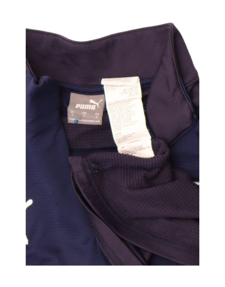 Puma - Tuta da uomo con grafica pullover grafica, piccola, color block blu navy