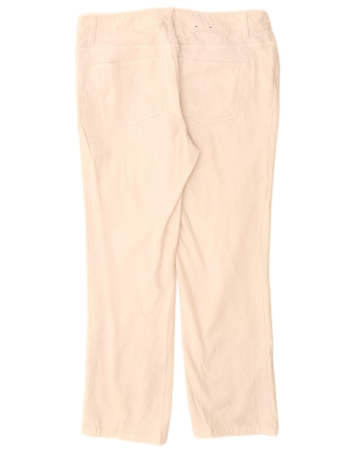 Pantaloni corti dritti da donna Chaps Petite US 8 medi W28 L25 bianco sporco