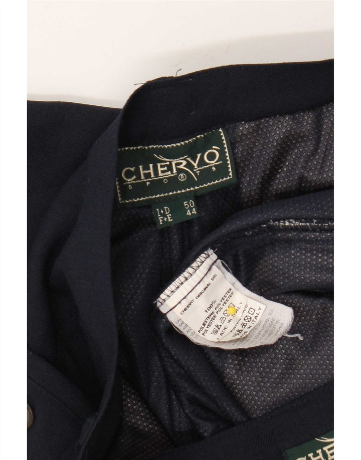 Pantaloni chino da uomo Chervo IT 50 Large W34 L33 poliestere blu navy