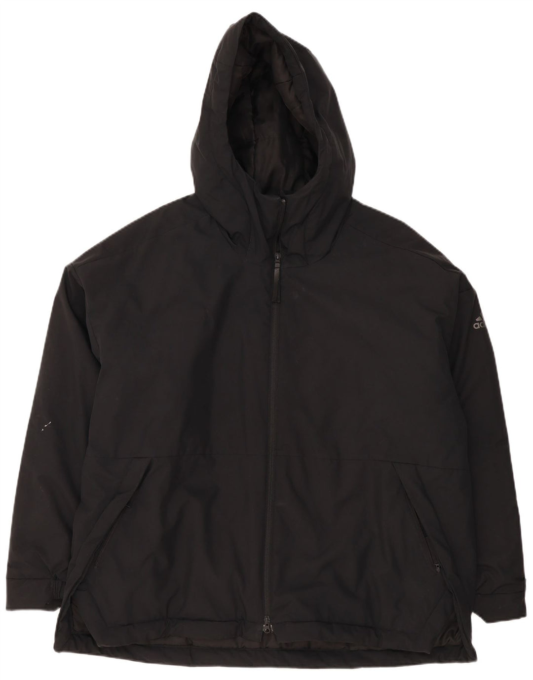 Giacca imbottita con cappuccio da uomo Adidas UK 42 XL poliestere nero