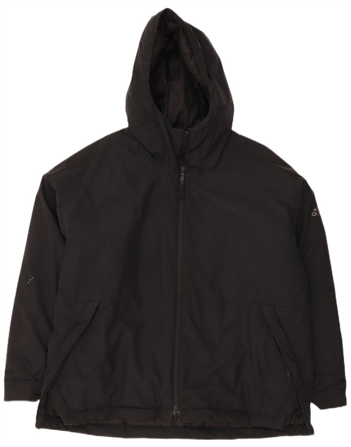 Giacca imbottita con cappuccio da uomo Adidas UK 42 XL poliestere nero