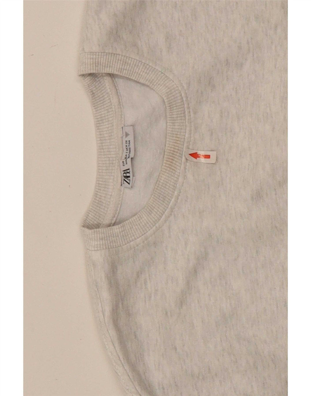 Felpa corta oversize da donna Zara UK 10 piccola grigia screziata