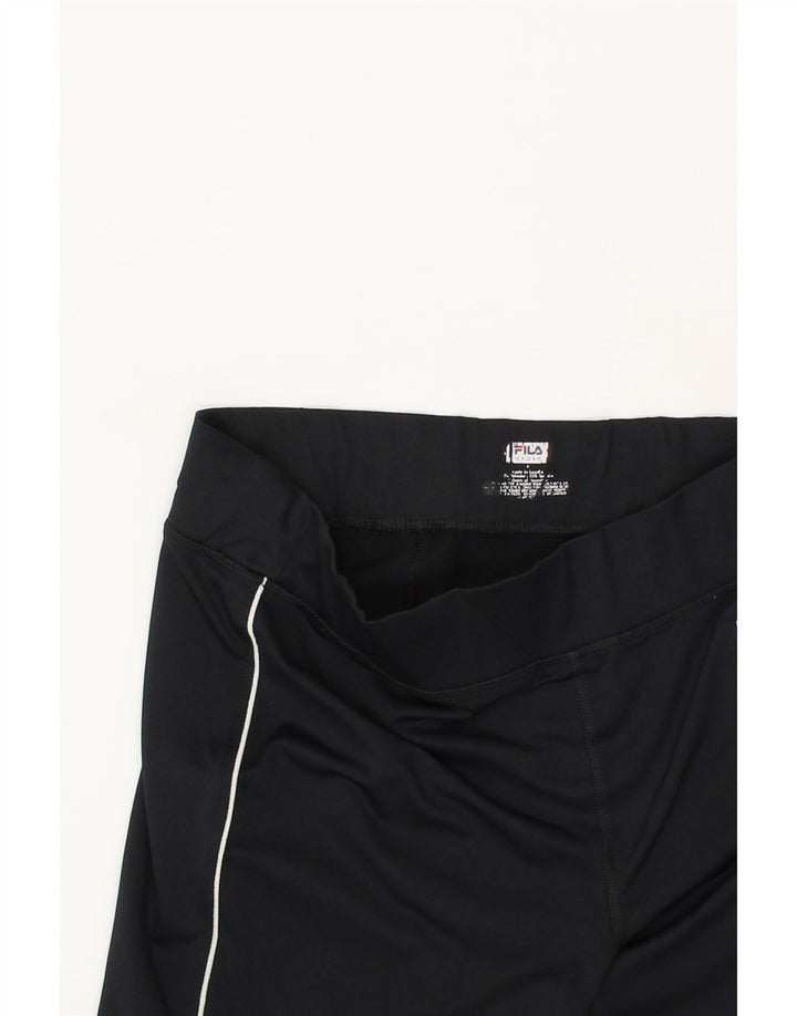 FILA Womens Sport Shorts UK 10 Small  Black Polyester Vintage Fila and Second-Hand Fila from Messina Hembry 