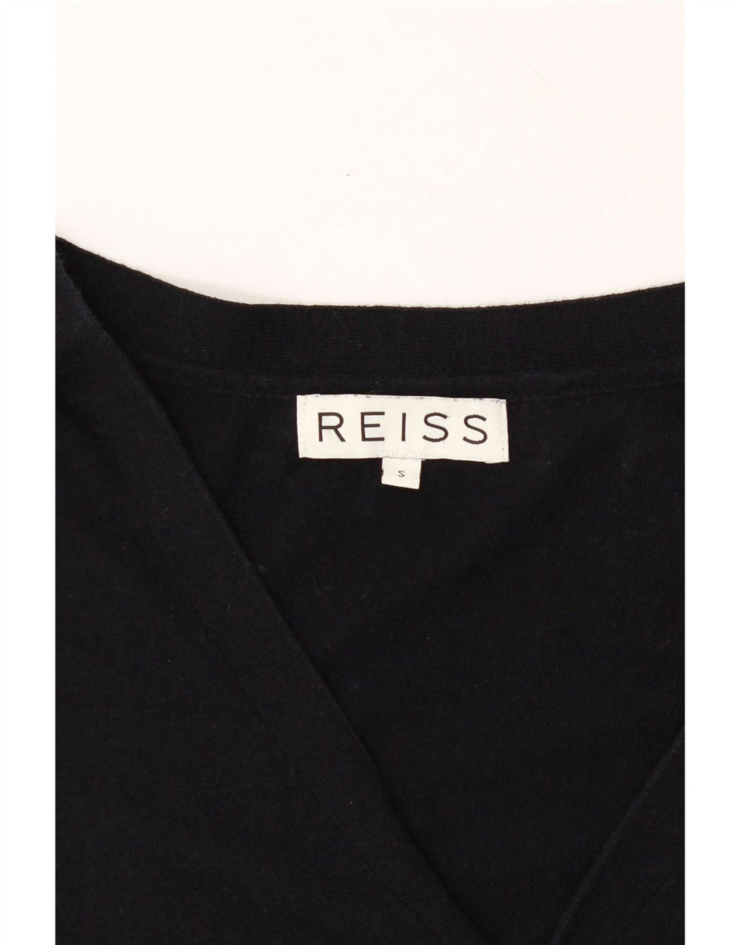 REISS Mens Cardigan Sweater Small Navy Blue Cotton Vintage Reiss and Second-Hand Reiss from Messina Hembry 