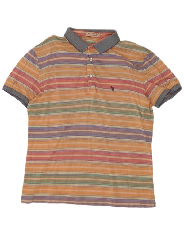 Polo da uomo Capobianco a righe medie multicolori