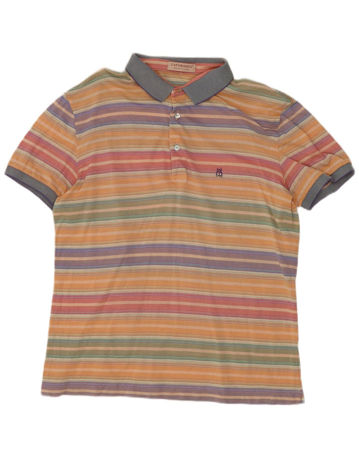 Polo da uomo Capobianco a righe medie multicolori