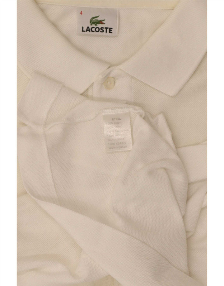 Polo da uomo Lacoste taglia 4 media in cotone bianco