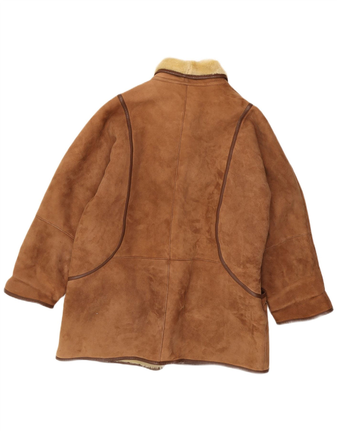 Cappotto oversize in shearling vintage da donna IT 48 XL Shearling marrone