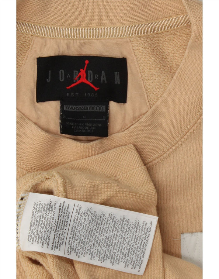 JORDAN Felpa oversize da uomo, maglione grande, cotone beige