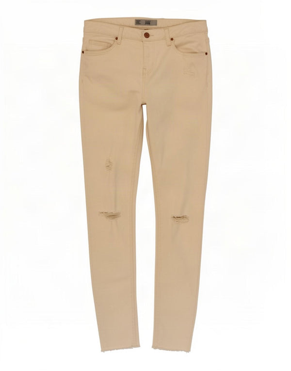 Topshop Jeans skinny effetto consumato Jamie da donna W30 L29 in cotone bianco sporco