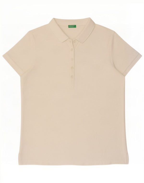 Polo da donna Benetton UK 14 Medium White