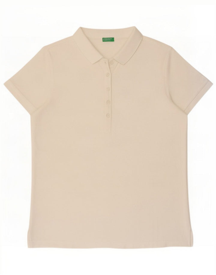 Polo da donna Benetton UK 14 Medium White