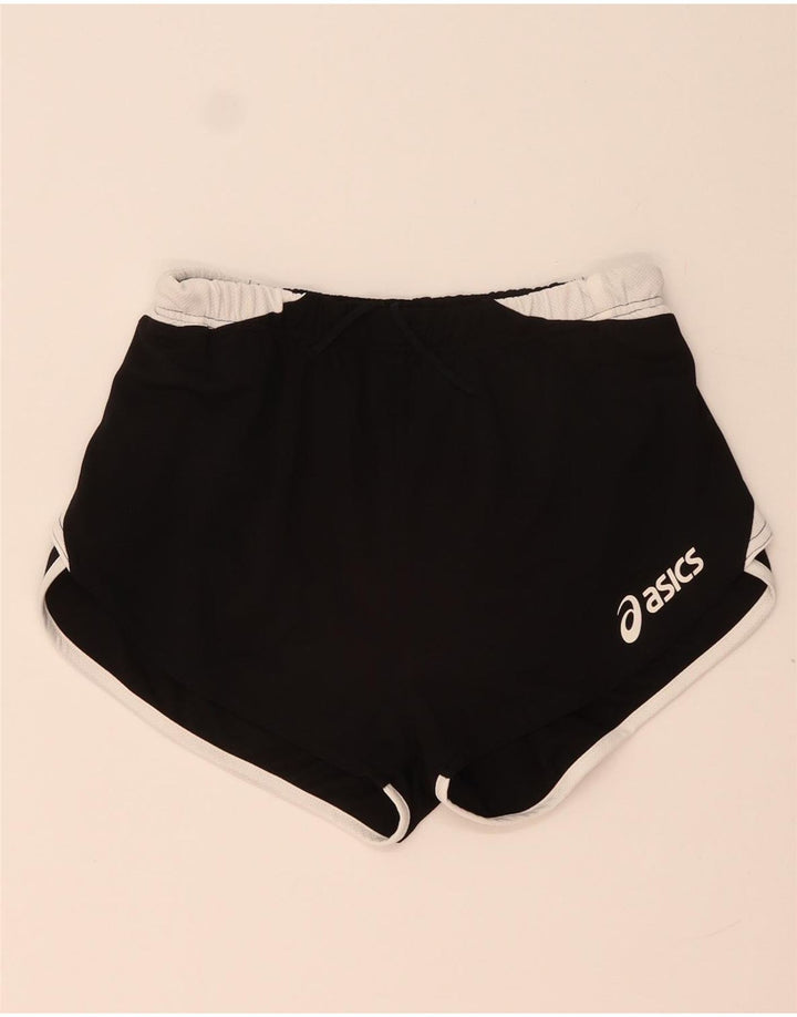 Asics Pantaloncini sportivi grafici da donna UK 12 Medium Nero Colourblock Poliestere