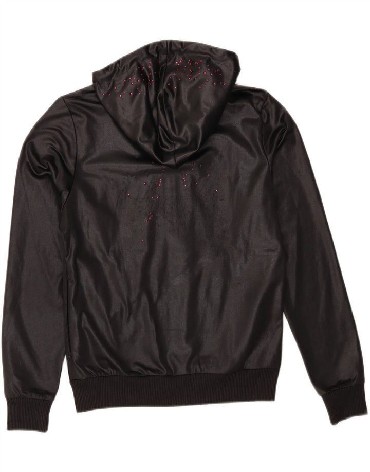 Giacca da ginnastica con cappuccio da donna Adidas EU 36 piccola poliestere nero