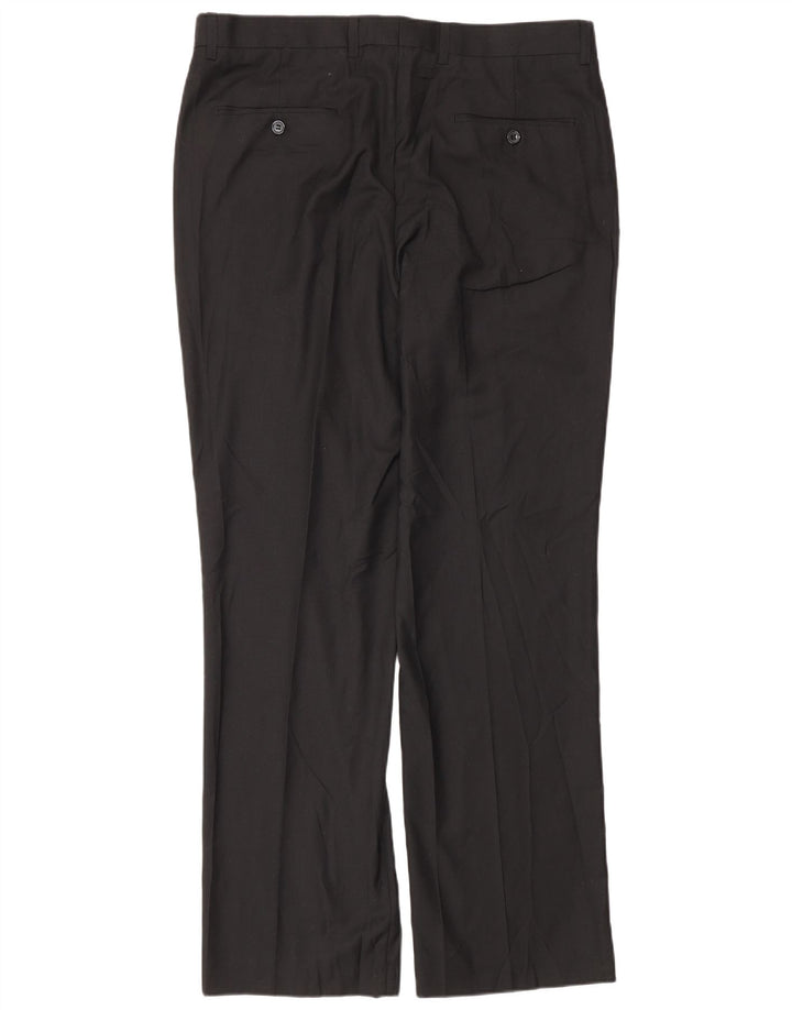 Pantaloni da abito dritti da uomo Pierre Cardin W36 L32 poliestere nero