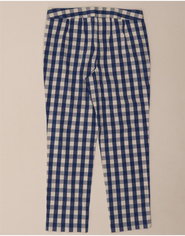 Pantaloni corti da donna Boden UK 10 piccoli W30 L24 cotone a quadretti blu