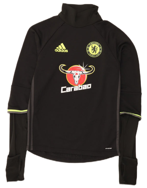 Adidas Uomo Chelsea FC Graphic Top Manica Lunga XS Poliestere Nero