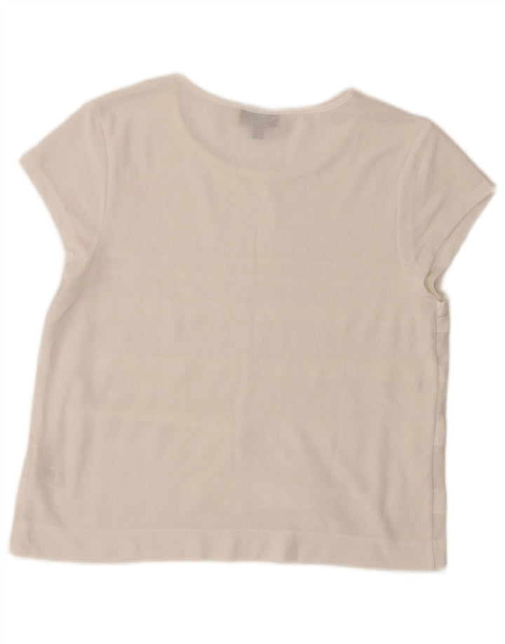 Topshop T-shirt corta da donna Top UK 12 poliestere bianco medio