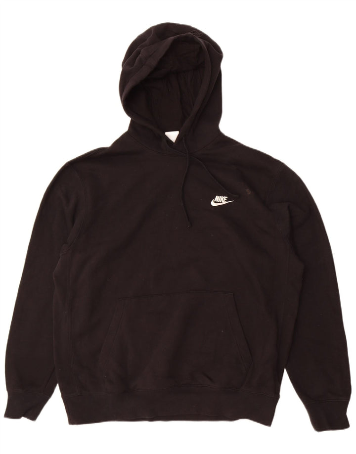 Felpa con cappuccio da uomo Nike Large in cotone nero