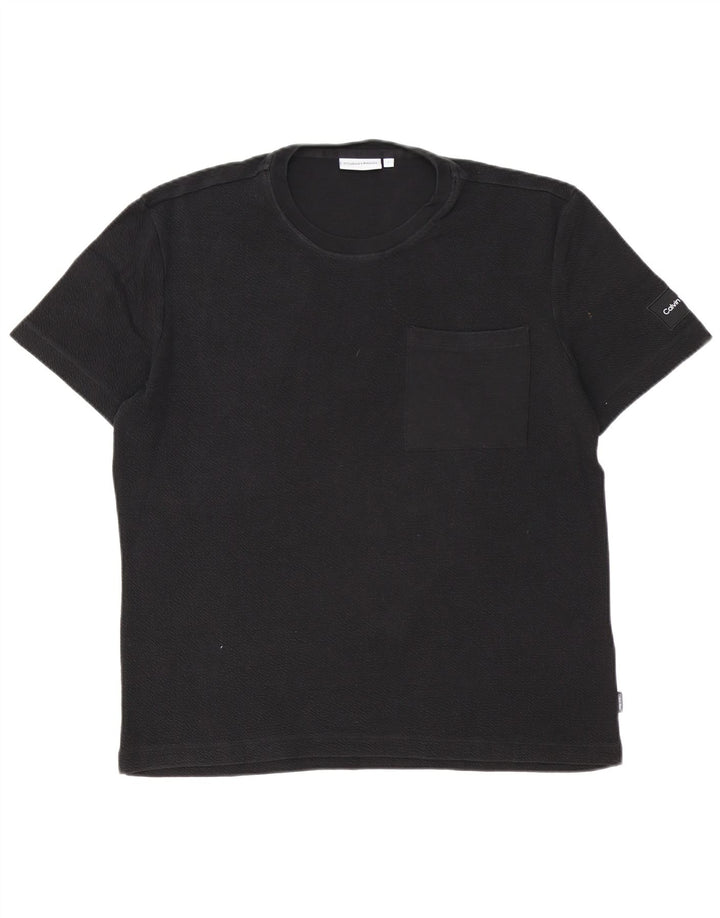 T-shirt da uomo Calvin Klein Top grande in cotone nero