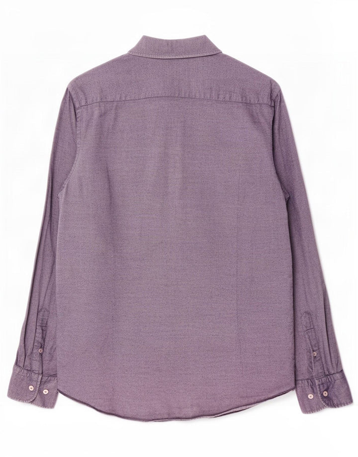 Massimo Dutti Camicia da uomo in cotone blu medio
