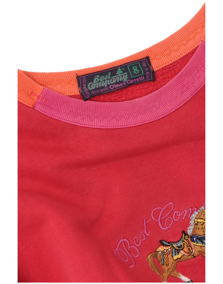 BEST COMPANY Felpa con grafica oversize da donna UK 8 Small Rosso