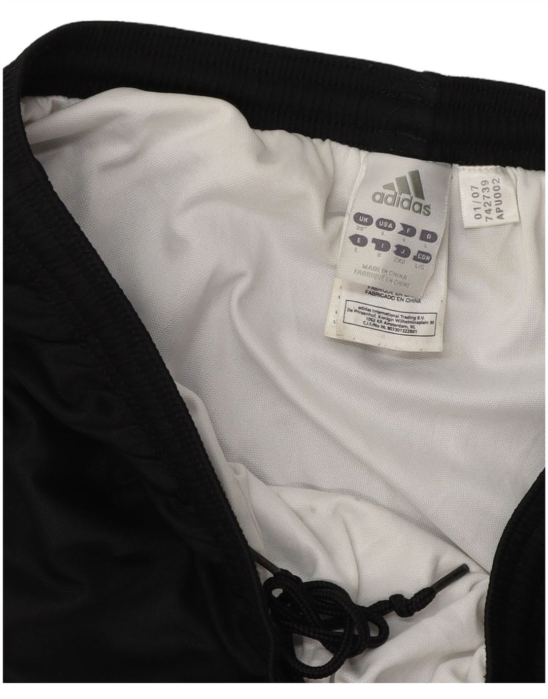 Pantaloncini sportivi Adidas Climalite da uomo grandi in poliestere nero