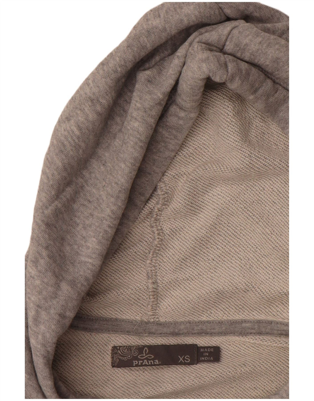 PRANA Maglione con cappuccio grafico oversize da donna UK 6 XS Grigio