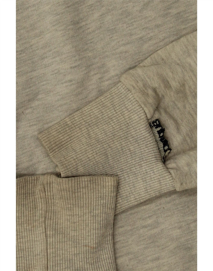 Maglione con cappuccio grafico da uomo Superdry in cotone grigio medio