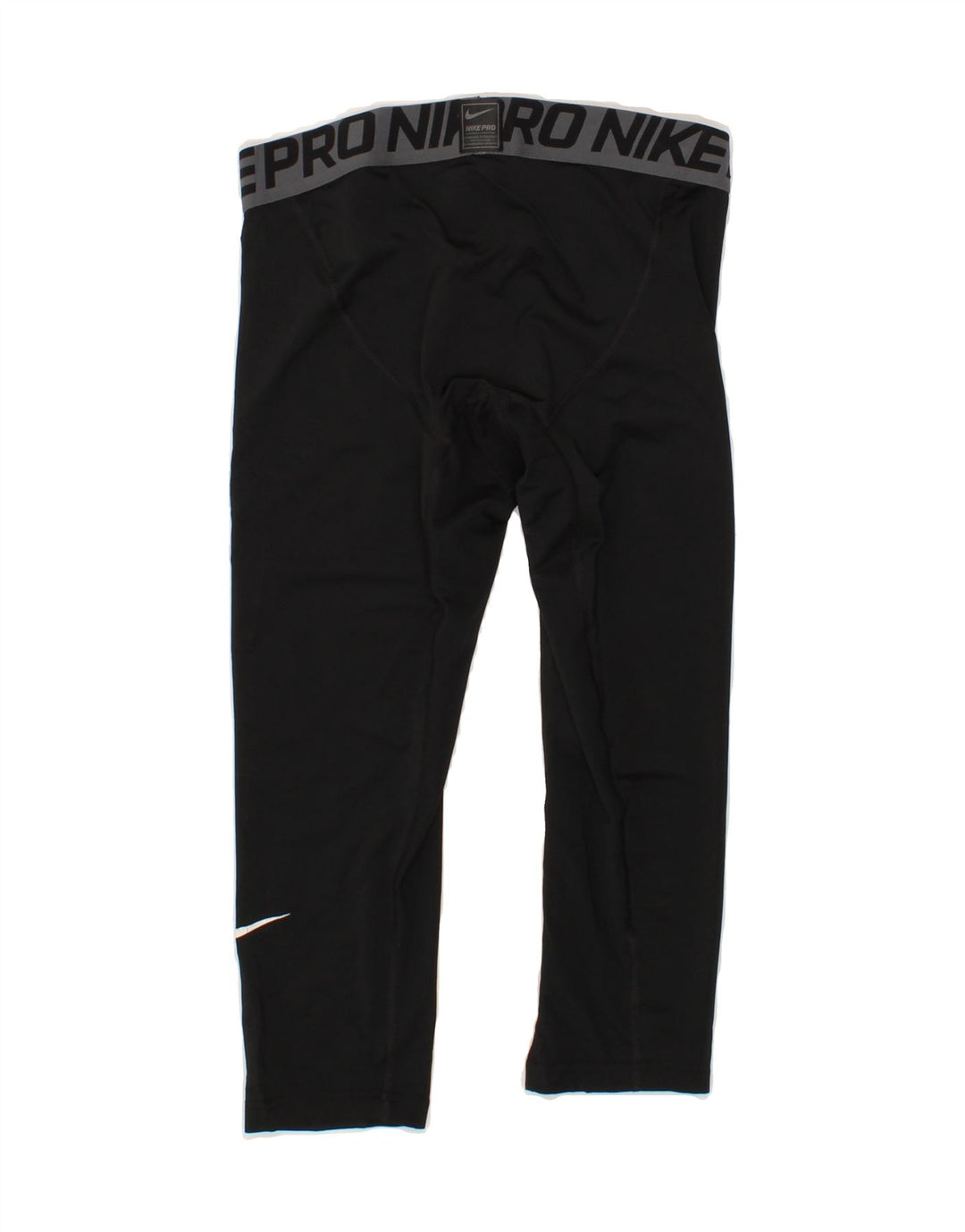 NIKE Womens Dri Fit Graphic Capri Leggings UK 12 Medium  Black Polyester Vintage Nike and Second-Hand Nike from Messina Hembry 