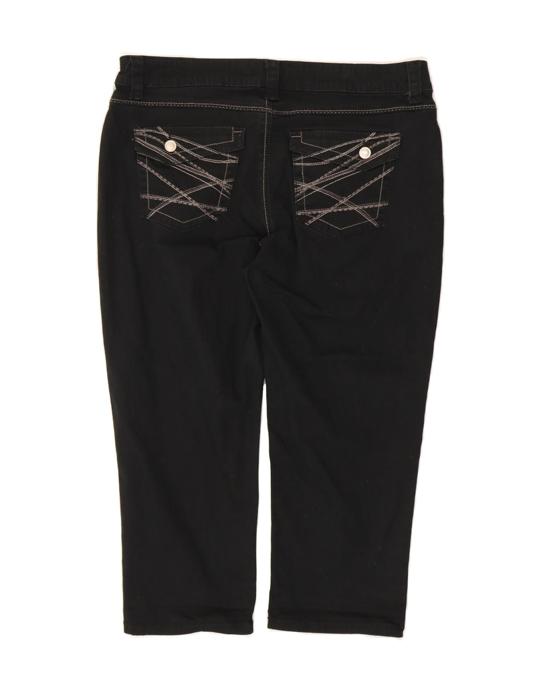 LEE Womens Slender Secret Straight Capri Trousers W36 L21 Black Vintage Lee and Second-Hand Lee from Messina Hembry 