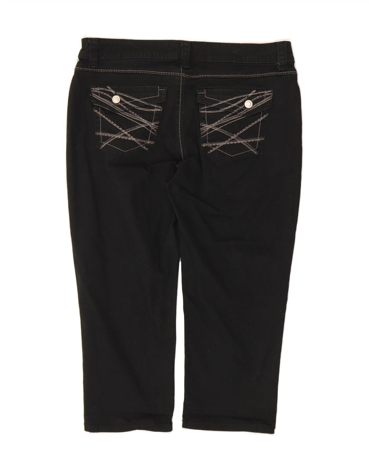 LEE Womens Slender Secret Straight Capri Trousers W36 L21 Black Vintage Lee and Second-Hand Lee from Messina Hembry 