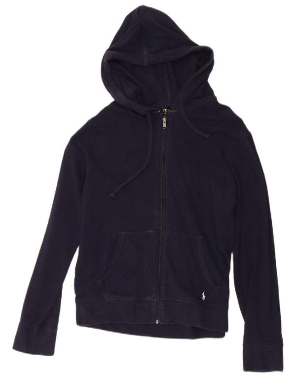 Polo Ralph Lauren Maglione con cappuccio e zip da donna UK 14 Cotone medio blu navy