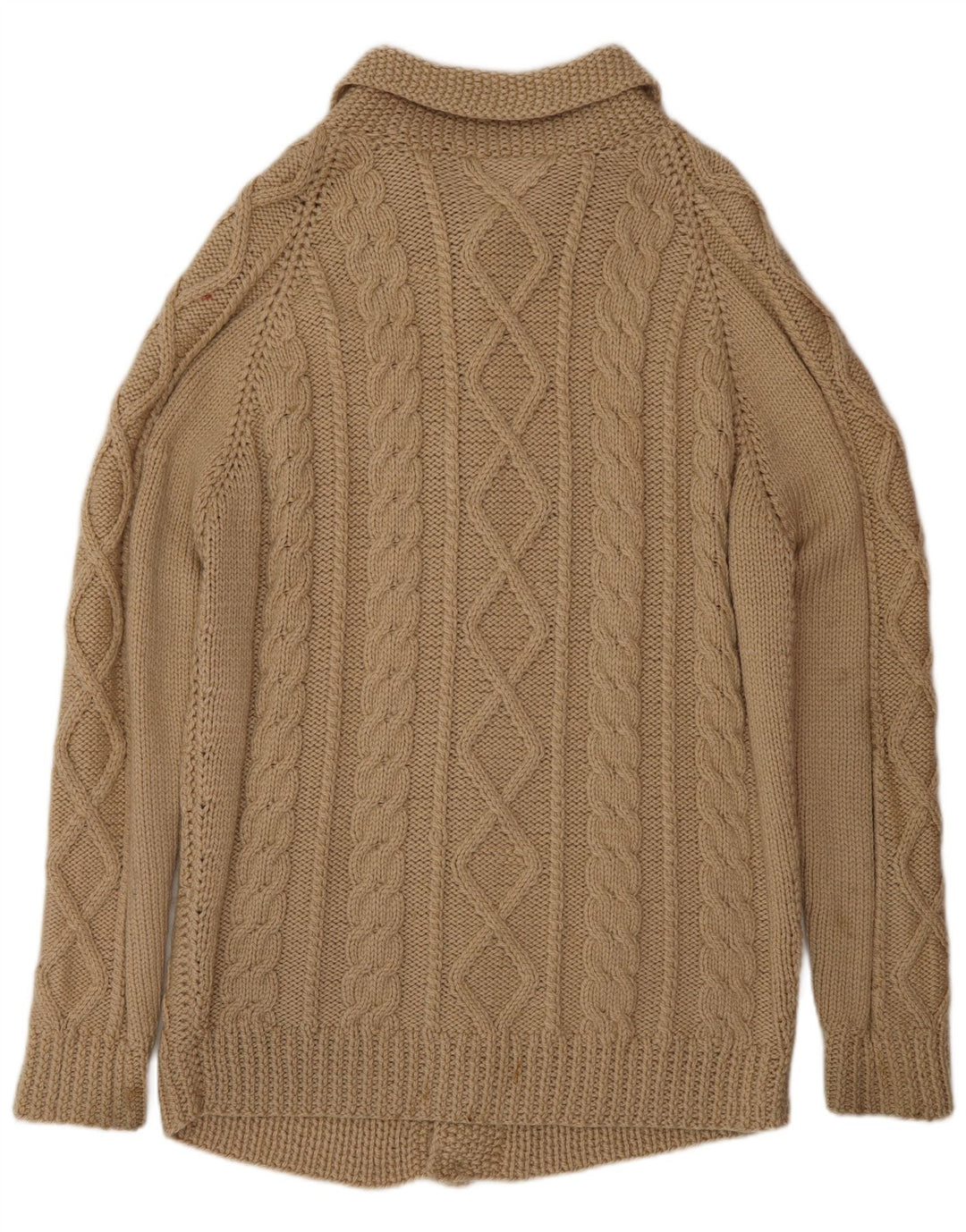 Maglione cardigan da uomo vintage beige medio