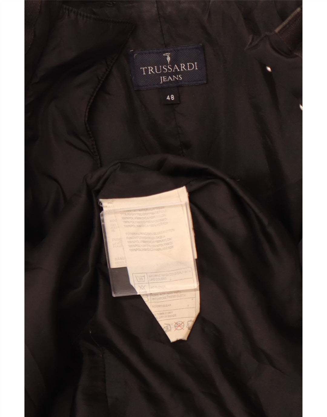 Piumino Donna TRUSSARDI JEANS IT 48 XL Nero Poliammide